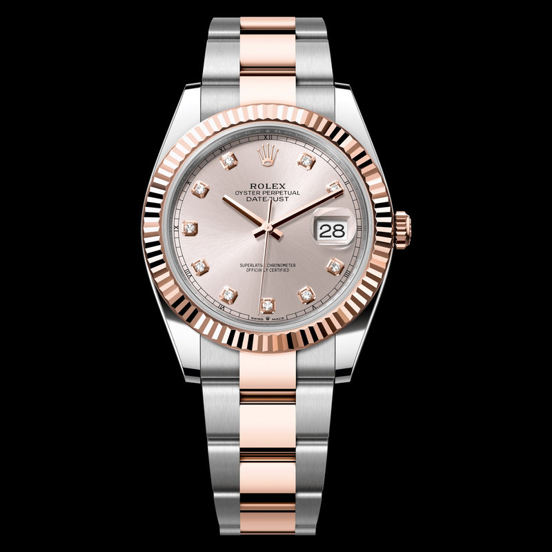 Rolex Datejust 41mm Sundust Diamond Dial Stainless Steel & Everose Gold 126331