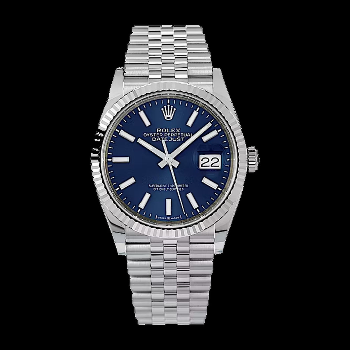 Rolex Datejust 36 126234: Stainless Steel, Blue Dial, Jubilee Bracelet