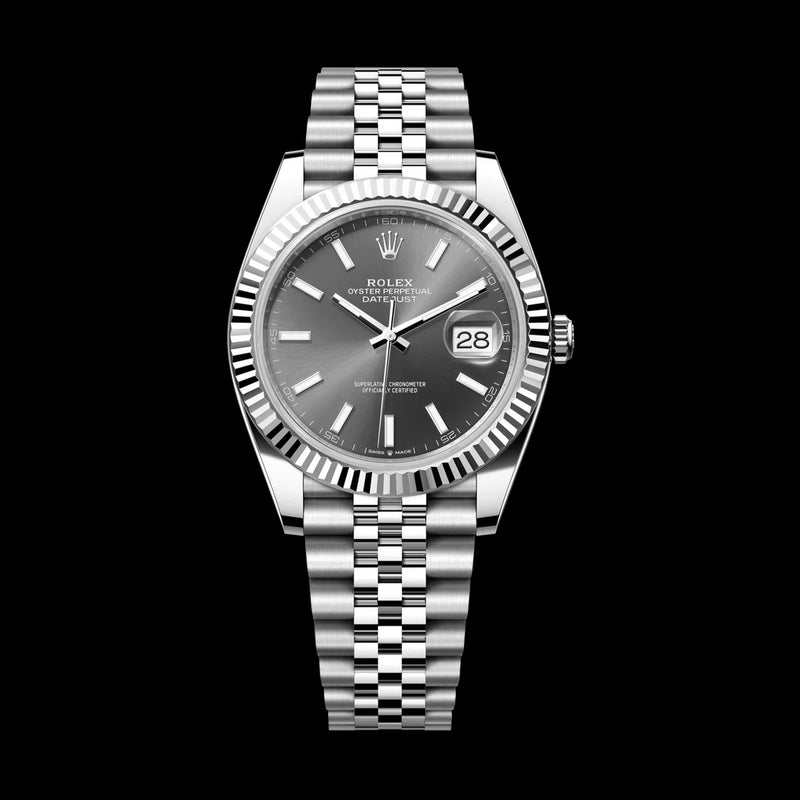 Rolex Datejust 41 126334: Oystersteel & White Gold, Slate Dial, Jubilee Bracelet
