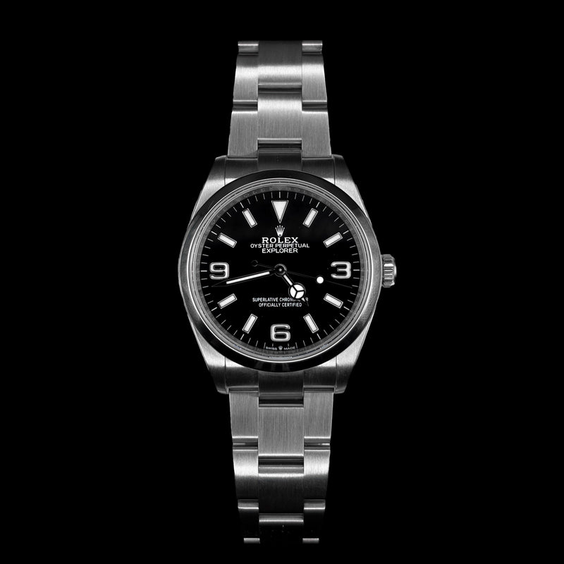 Pre-Owned Rolex Explorer 214270, Black Dial