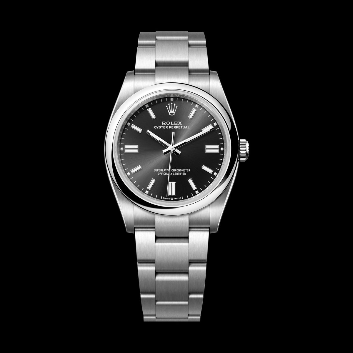 Rolex Oyster Perpetual 36mm 126000-0002: Oystersteel, Bright Black Dial, Oyster Bracelet