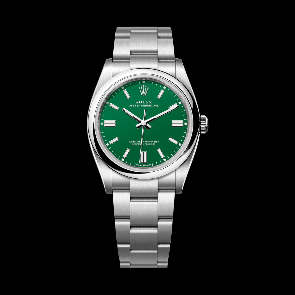 Rolex Oyster Perpetual 36mm 126000-0005: Oystersteel, Green Dial, Oyster Bracelet