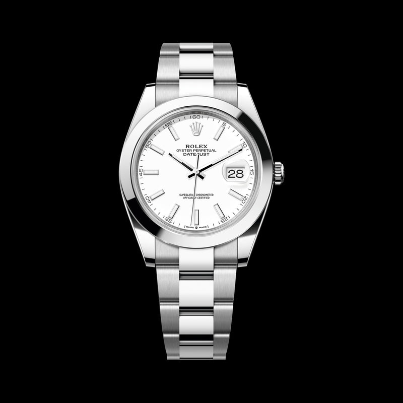 Rolex Datejust 41mm 126300-0005: Oystersteel, White Dial, Oyster Bracelet