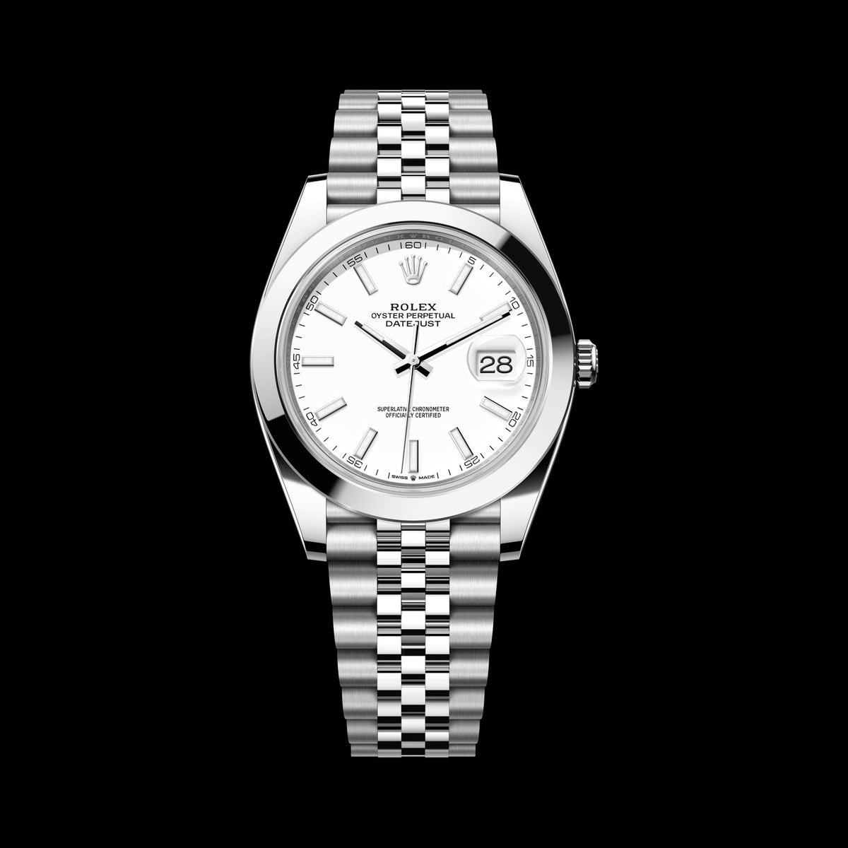 Rolex Datejust 41mm 126300-0006: Oystersteel, White Dial, Jubilee Bracelet