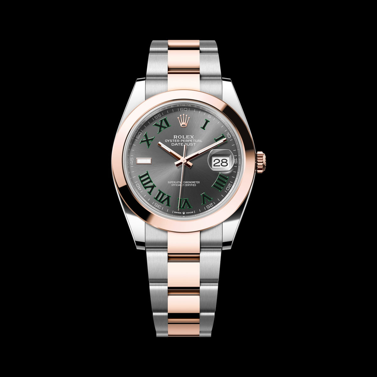 Rolex Datejust 41mm 126301-0015: Oystersteel & 18k Everose Gold, Slate Dial, Oyster Bracelet
