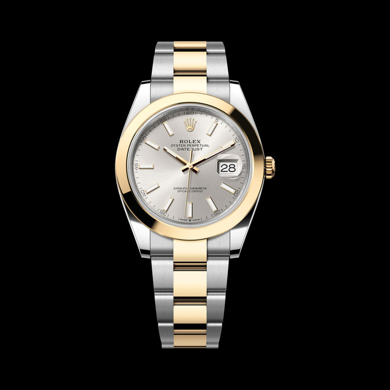 Rolex Datejust 41mm 126303-0001: Oystersteel & 18k Yellow Gold, Silver Dial, Oyster Bracelet