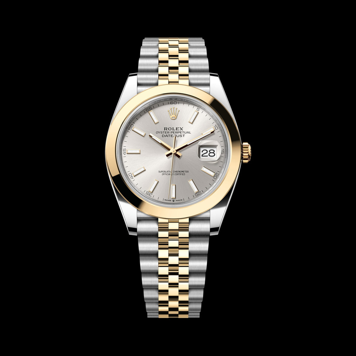 Rolex Datejust 41mm 126303-0002: Oystersteel & 18k Yellow Gold, Silver Dial, Jubilee Bracelet
