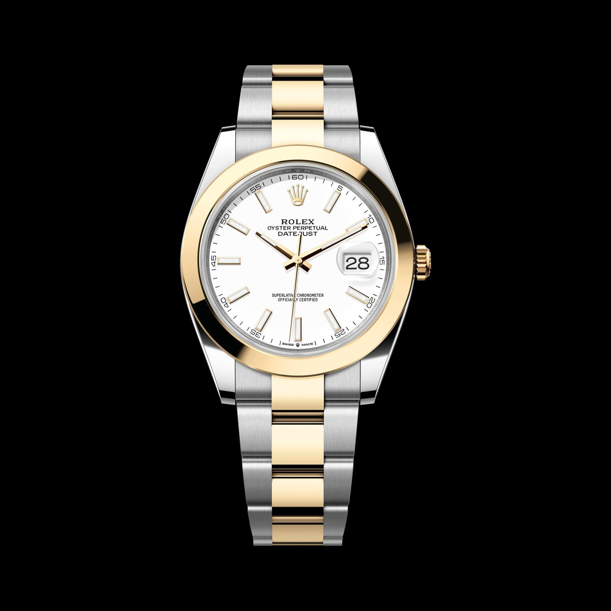 Rolex Datejust 41mm 126303-0015: Oystersteel & 18k Yellow Gold, White Dial, Oyster Bracelet