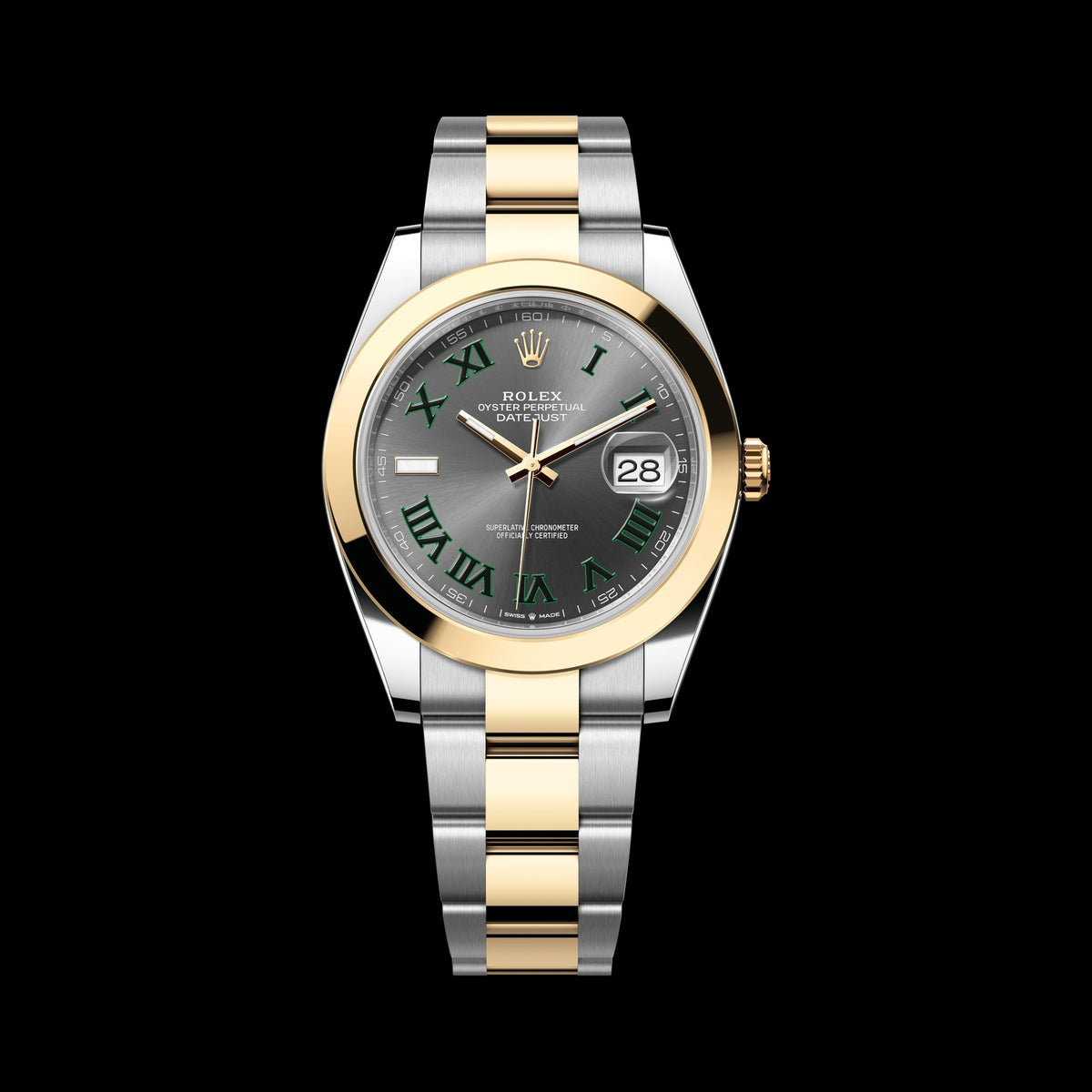 Rolex Datejust 41mm 126303-0019: Oystersteel & 18k Yellow Gold, Slate Dial, Oyster Bracelet