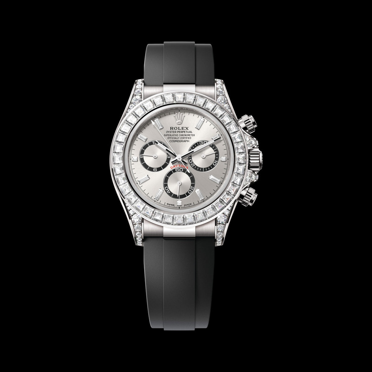 Rolex Daytona 40mm 126539TBR-0002: 18k White Gold, Silver Dial, Oysterflex Bracelet