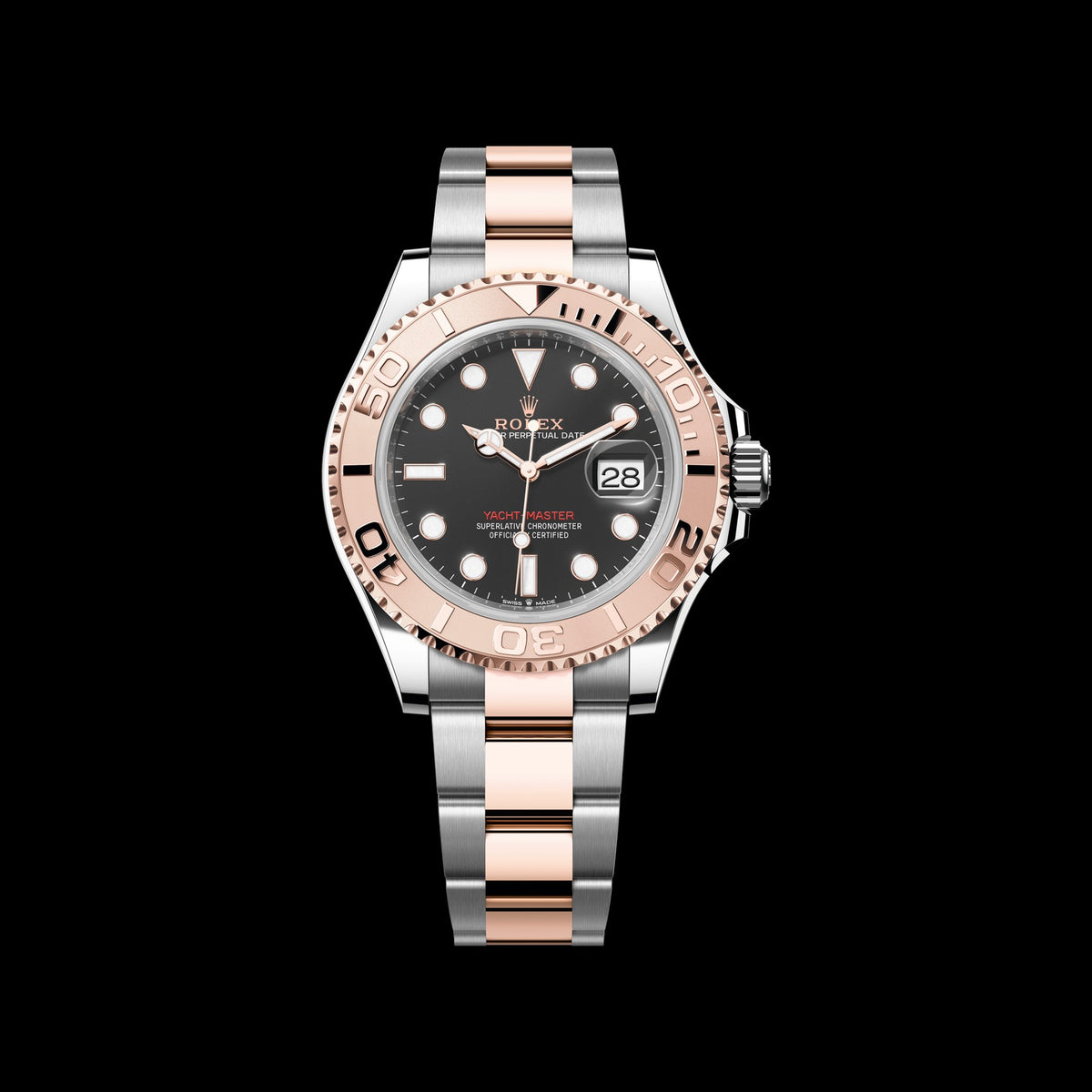 Rolex Yacht-Master 40mm 126621-0002: Oystersteel & 18k Everose Gold, Intense Black Dial, Oyster Bracelet