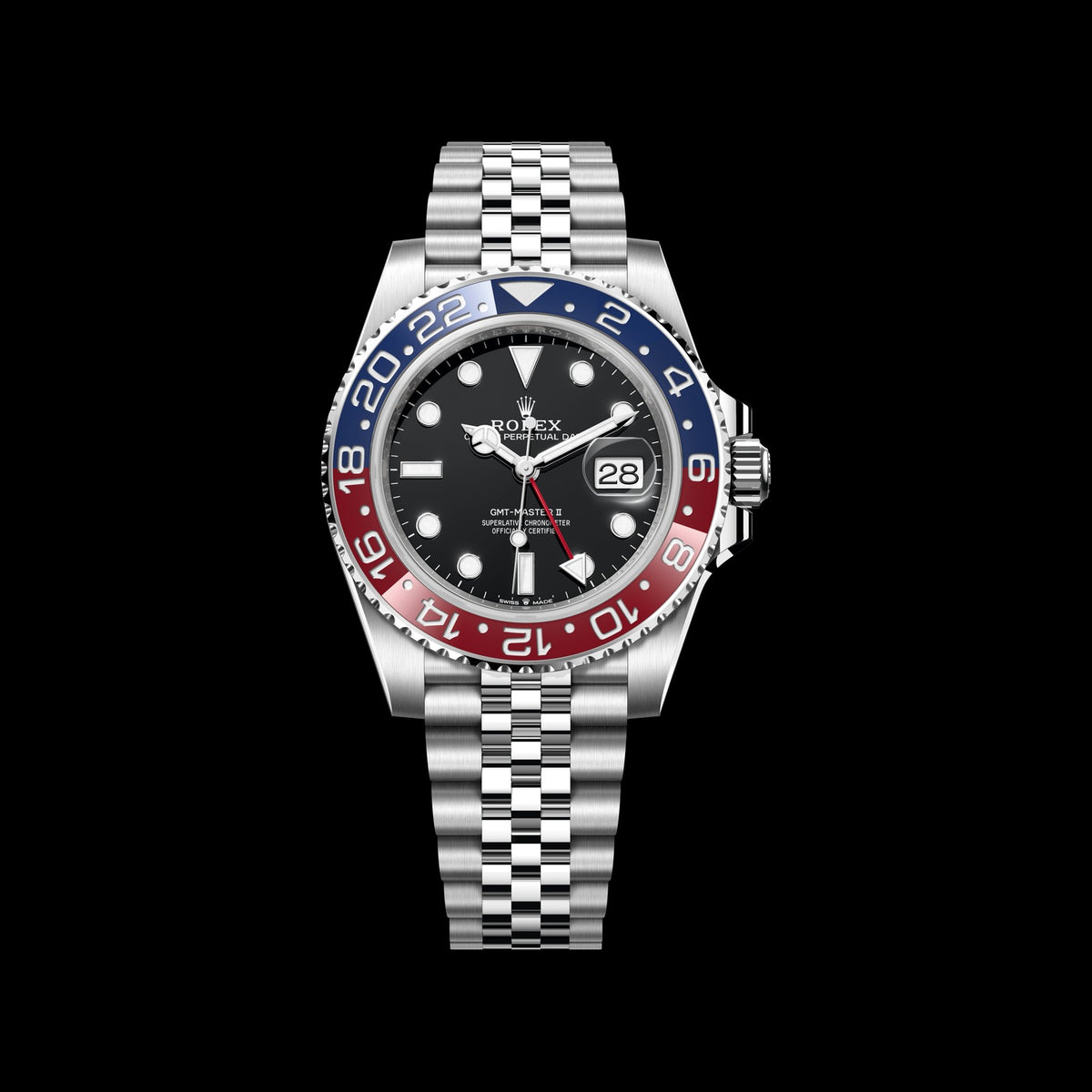 Rolex GMT-Master II 40mm 126710BLRO-0001: Oystersteel, Black Dial, Jubilee Bracelet