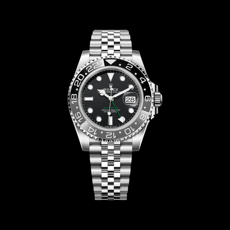 Rolex GMT-Master II 40mm 126710GRNR-0003: Oystersteel, Black Dial, Jubilee Bracelet