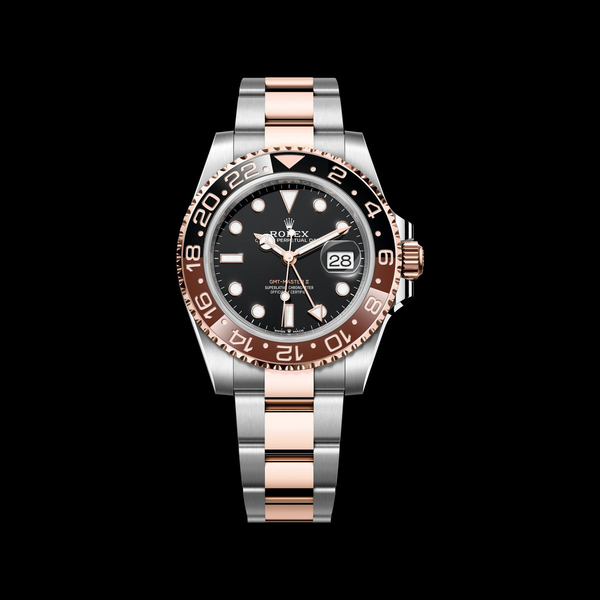 Rolex GMT-Master II 40mm 126711CHNR-0002: Oystersteel & 18k Everose Gold, Black Dial, Oyster Bracelet