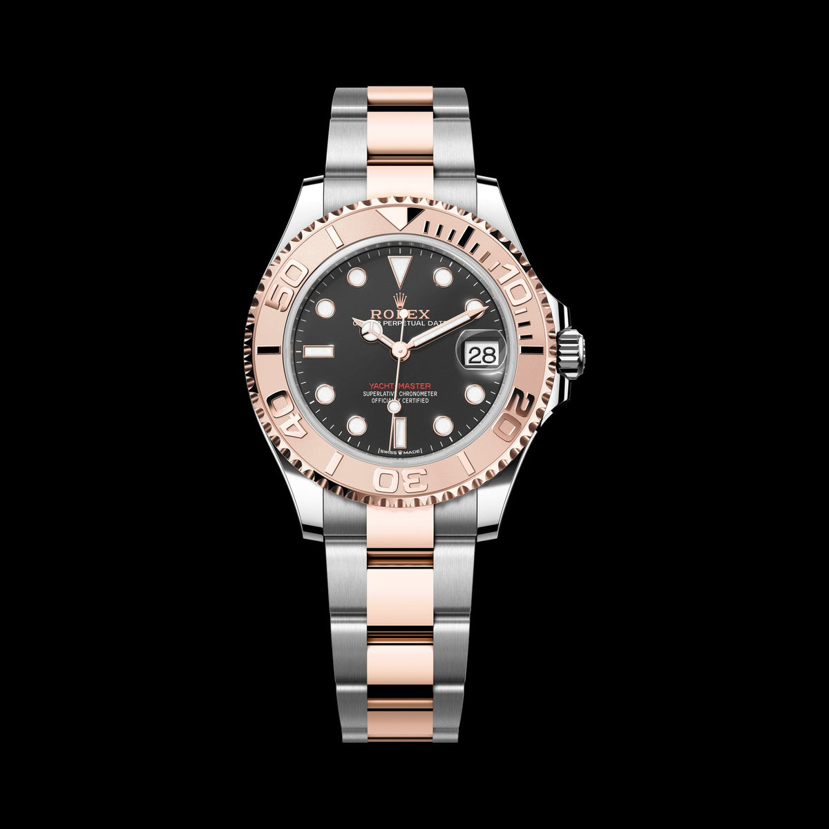 Rolex Yacht-Master 37mm 268621-0004: Oystersteel & 18k Everose Gold, Intense Black Dial, Oyster Bracelet