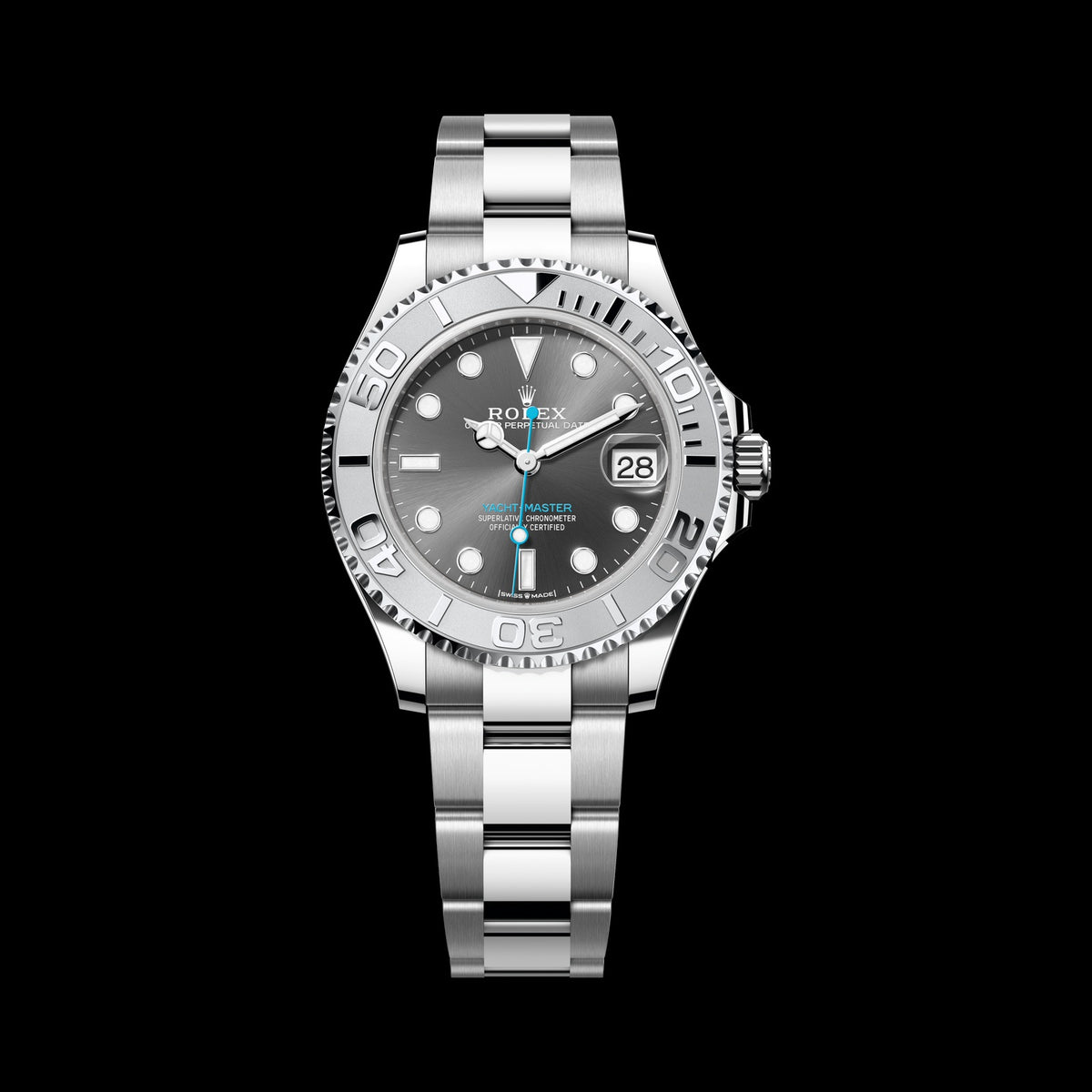 Rolex Yacht-Master 37mm 268622-0002: Oystersteel & Platinum, Slate Dial, Oyster Bracelet