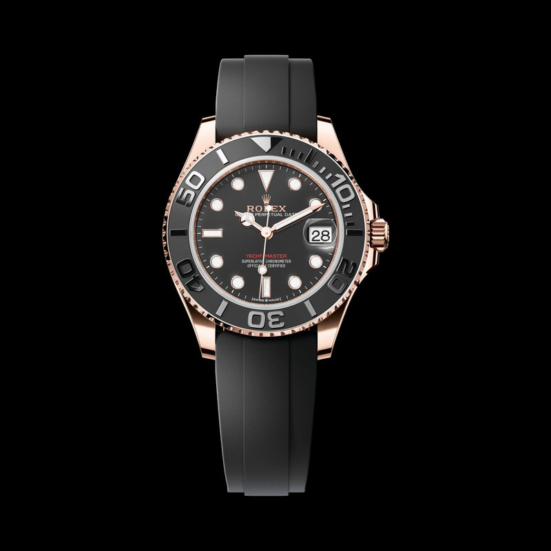 Rolex Yacht-Master 37mm 268655-0017: 18k Everose Gold, Intense Black Dial, Oysterflex Bracelet