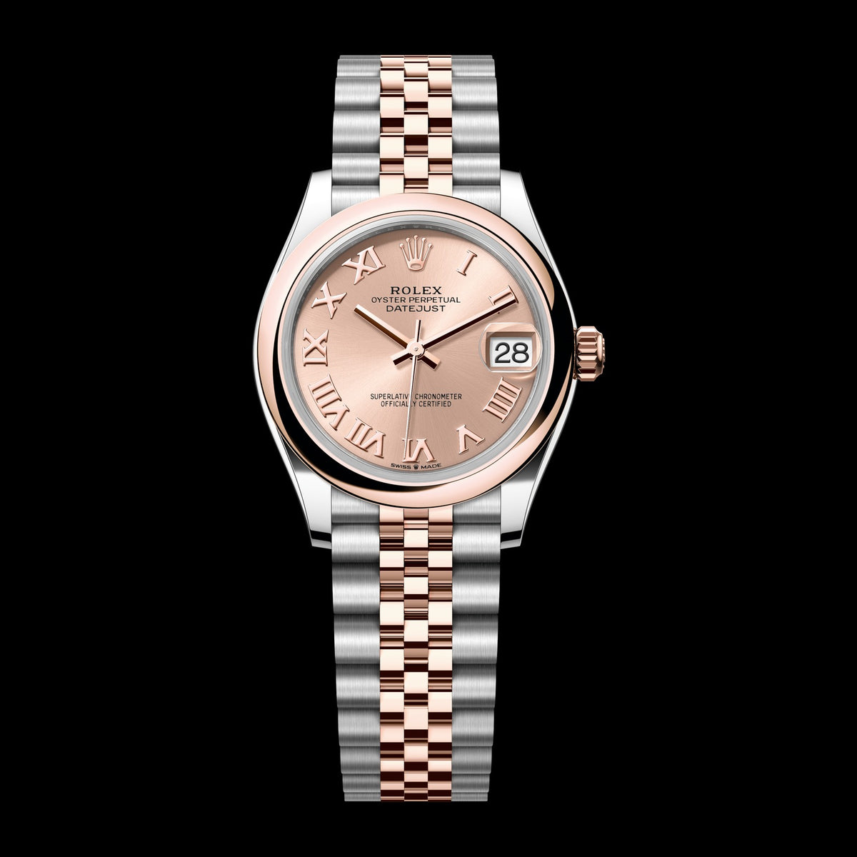 Rolex Datejust 31mm 278241-0006: Oystersteel & 18k Everose Gold, Rosé Dial, Jubilee Bracelet