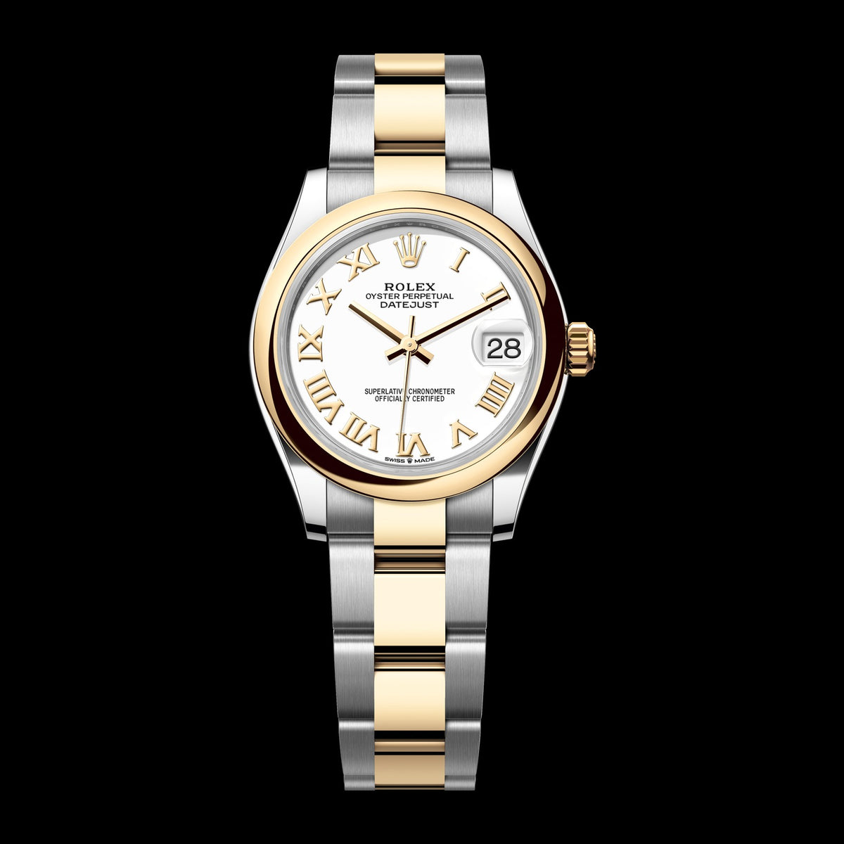 Rolex Datejust 31mm 278243-0001: Oystersteel & 18k Yellow Gold, White Dial, Oyster Bracelet