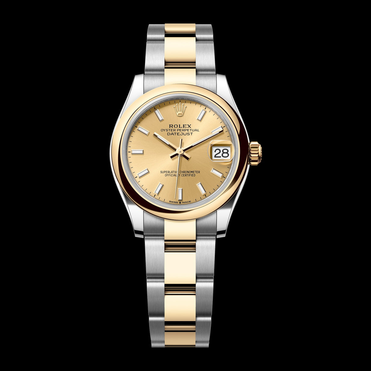 Rolex Datejust 31mm 278243-0013: Oystersteel & 18k Yellow Gold, Champagne Dial, Oyster Bracelet