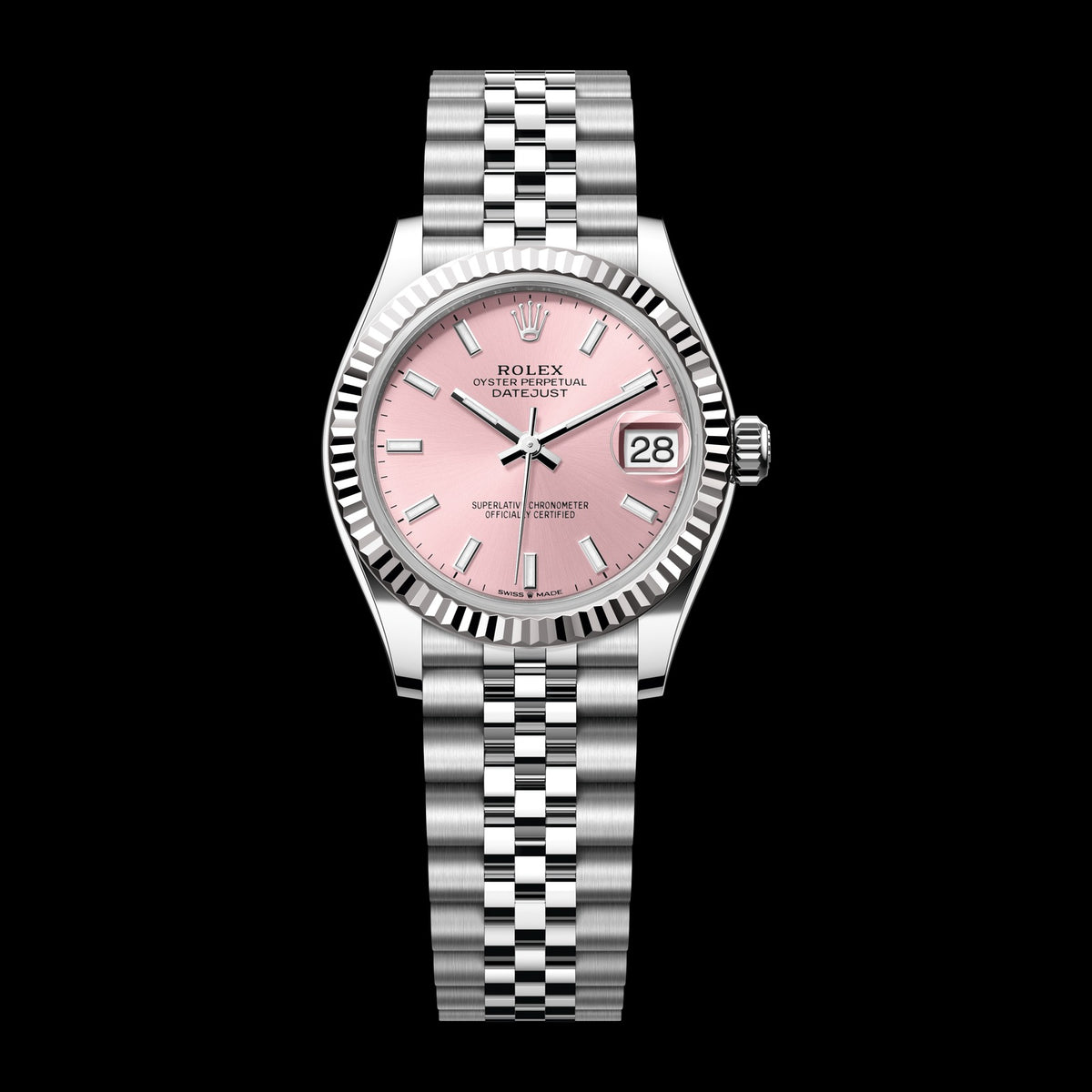 Rolex Datejust 31mm 278274-0014: Oystersteel & 18k White Gold, Pink Dial, Jubilee Bracelet