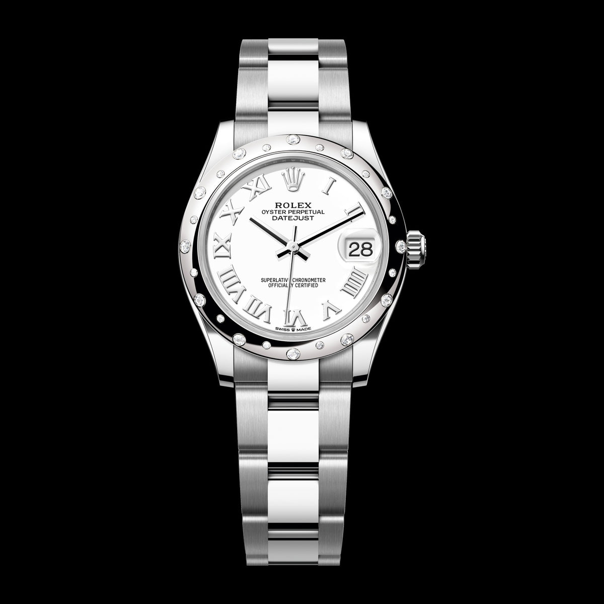 Rolex Datejust 31mm 278344RBR-0011: Oystersteel & 18k White Gold, White Dial, Oyster Bracelet
