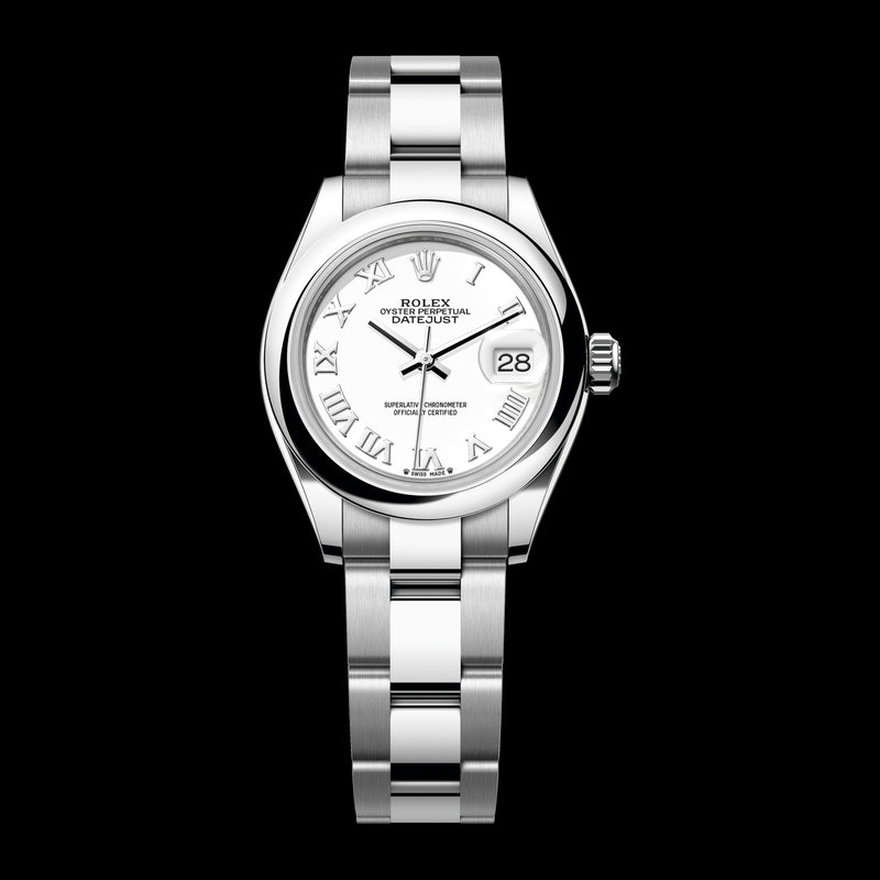 Rolex Lady-Datejust 28mm 279160-0016: Oystersteel, White Dial, Oyster Bracelet