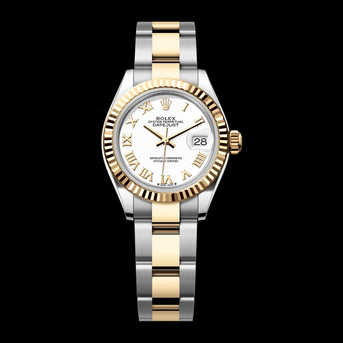 Rolex Lady-Datejust 28mm 279173-0024: Oystersteel & 18k Yellow Gold, White Dial, Oyster Bracelet