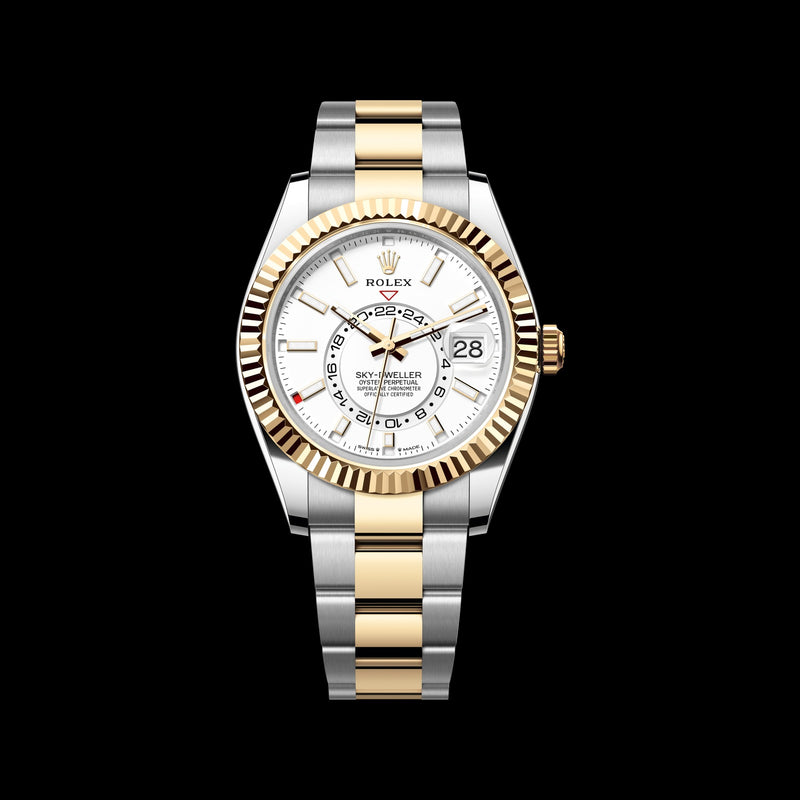 Rolex Sky-Dweller 42mm 336933-0005: Oystersteel & 18k Yellow Gold, Intense White Dial, Oyster Bracelet