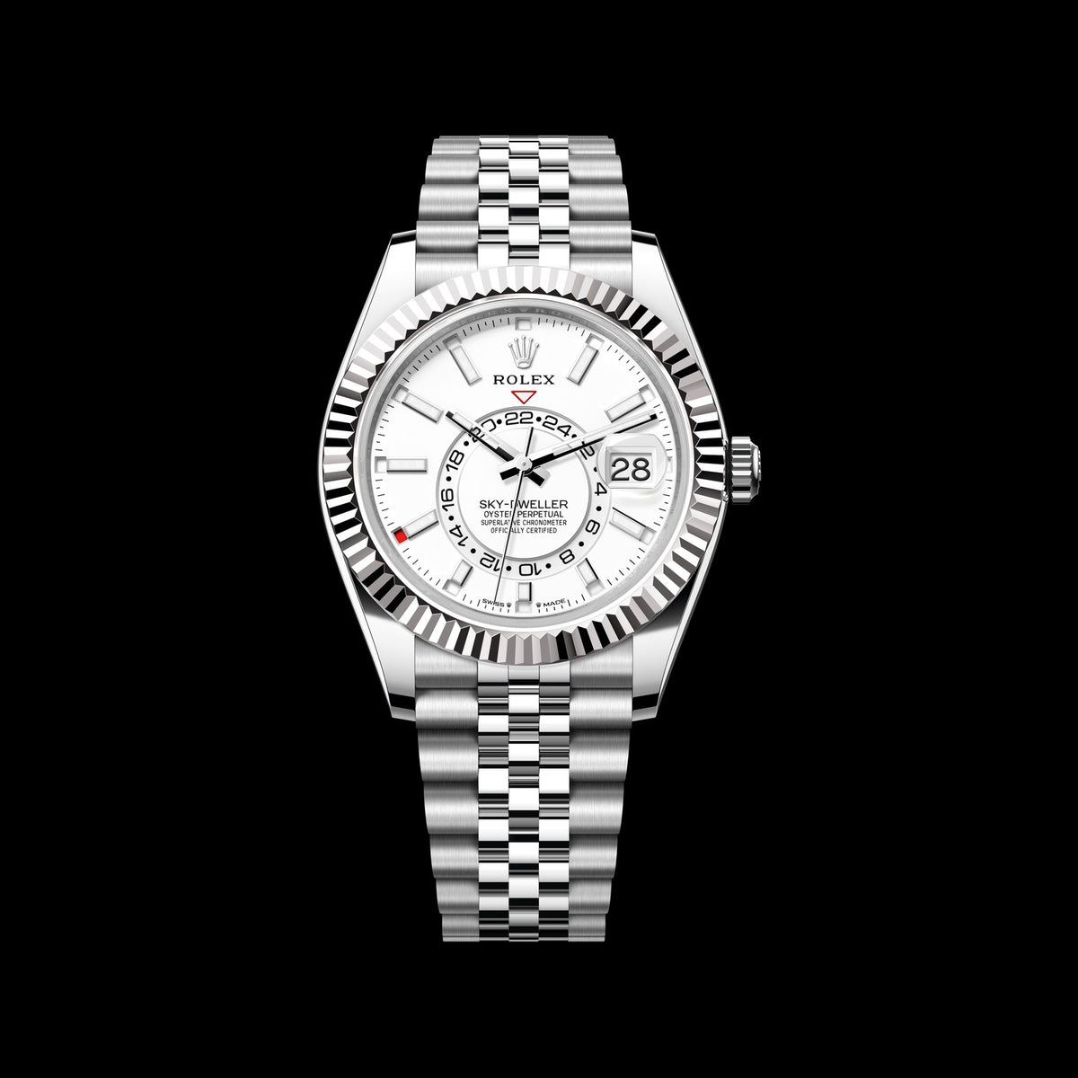 Rolex Sky-Dweller 42mm 336934-0004: Oystersteel & 18k Yellow Gold, Intense White Dial, Jubilee Bracelet