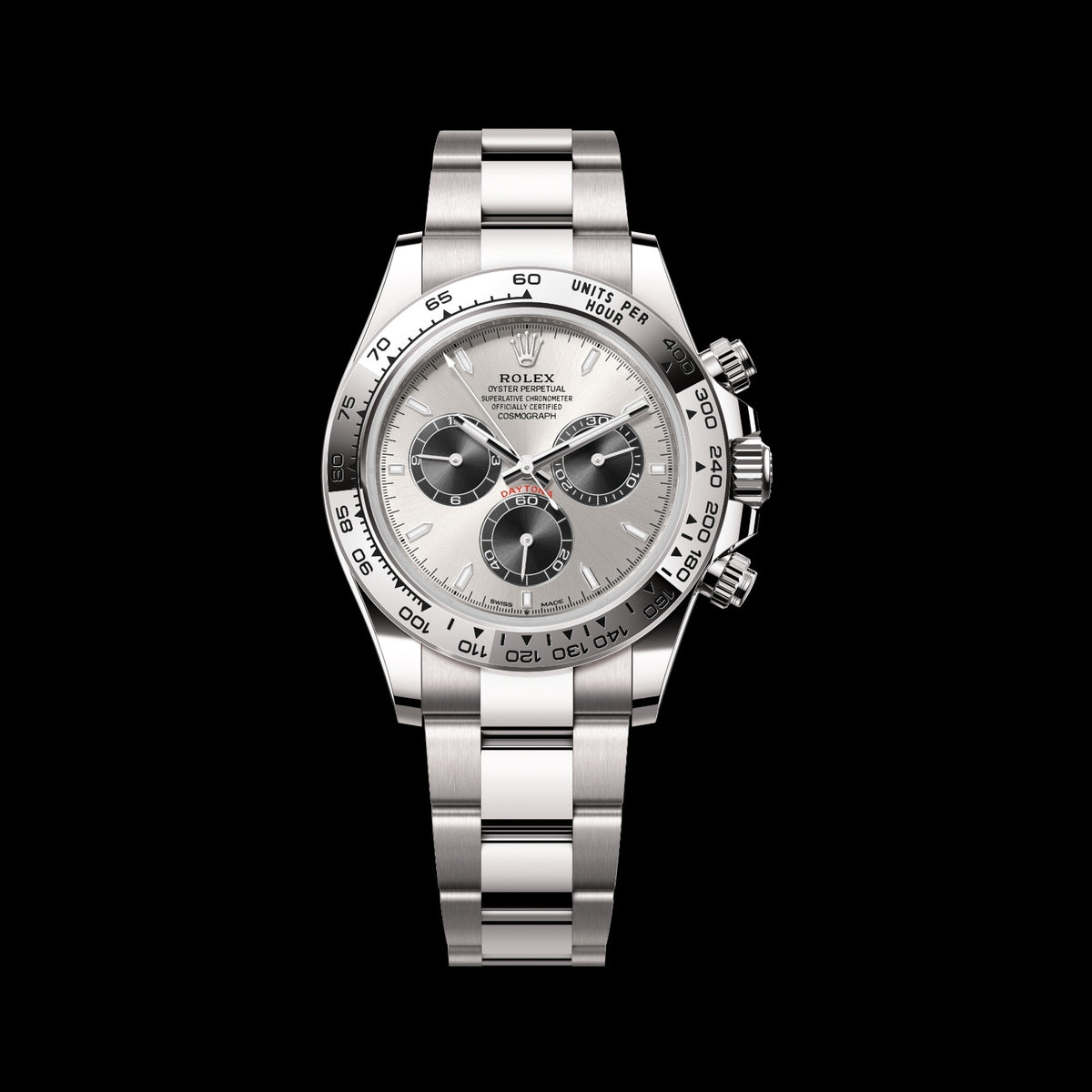 Rolex Cosmograph Daytona 126509-0003 18k White Gold Steel & Bright Black Dial Oyster Bracelet