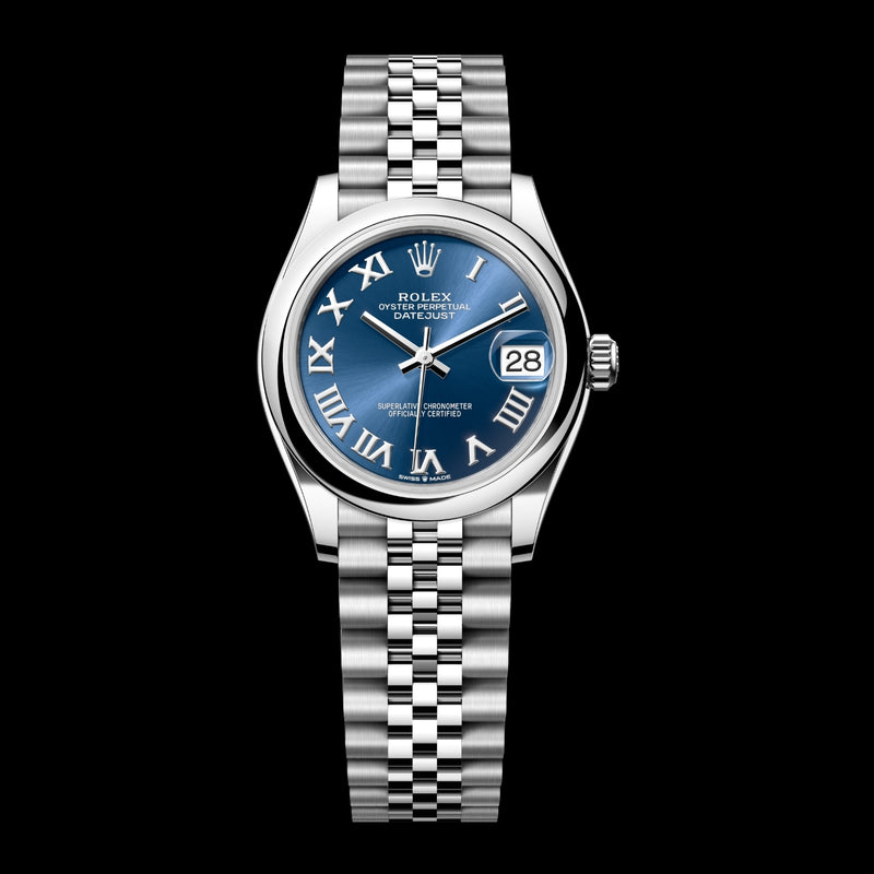 Rolex Datejust 31 278240-0018 Oystersteel Bright Blue Roman Dial Jubilee Bracelet