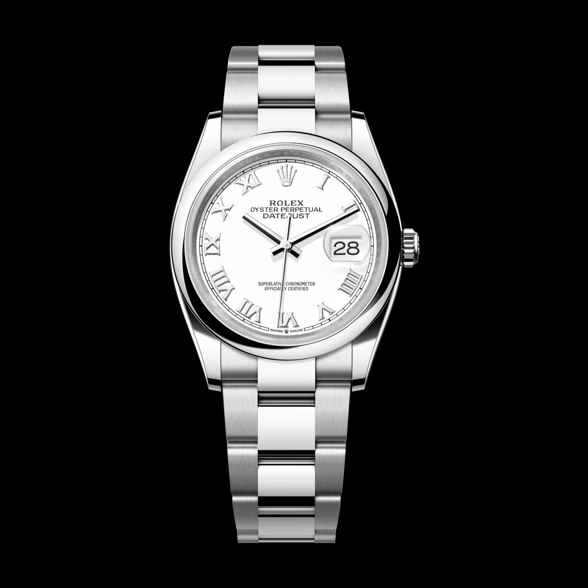 Rolex Datejust 36 mm White Dial Oystersteel Oyster Bracelet 126200-0008