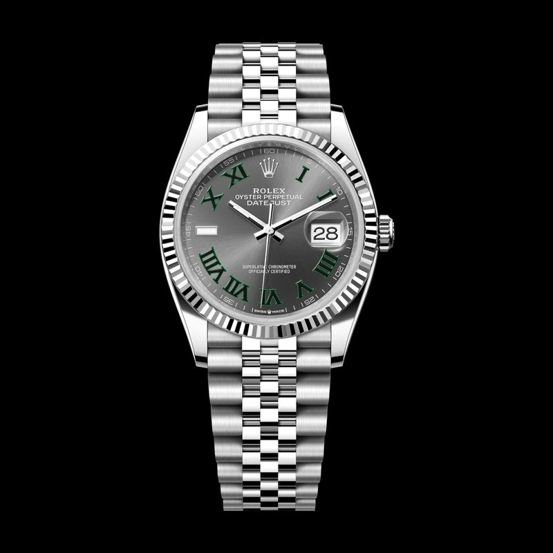 Rolex Datejust 36mm Slate Dial Oystersteel and White Gold Jubilee Bracelet 126234-0045