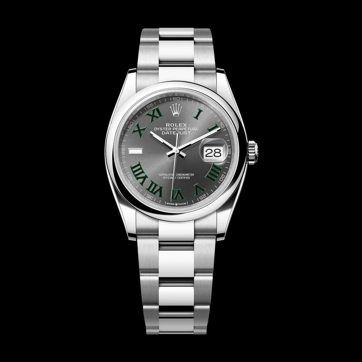 Rolex Datejust 36mm Wimbledon Dial Oystersteel Oyster Bracelet 126200-0018