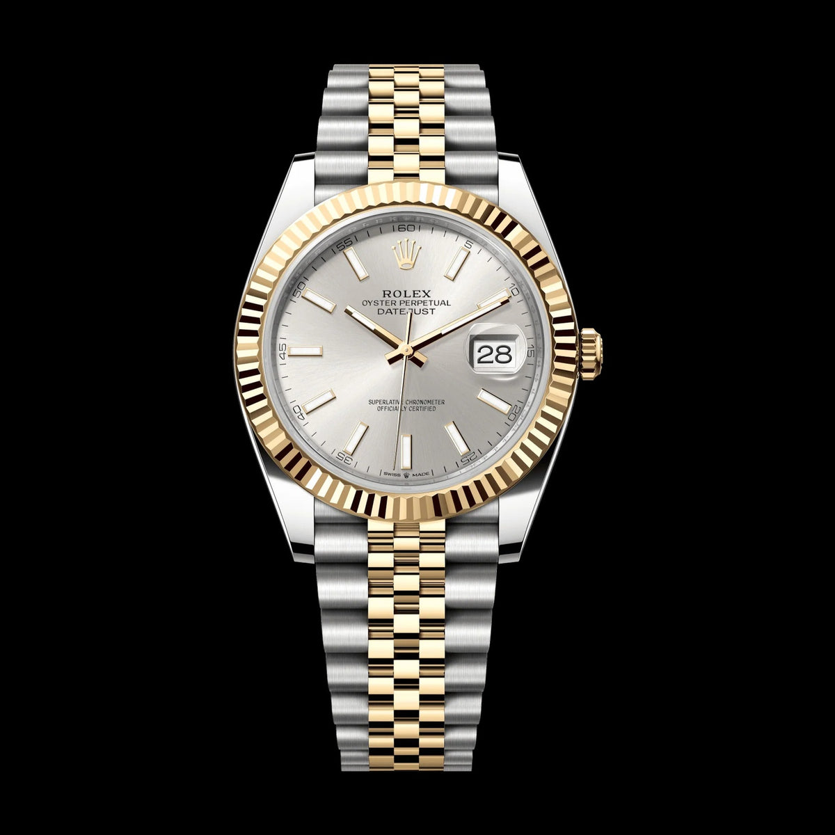 Rolex Datejust 41 mm Silver Dial Oystersteel and 18k Yellow Gold Jubilee Bracelet 126333-0002