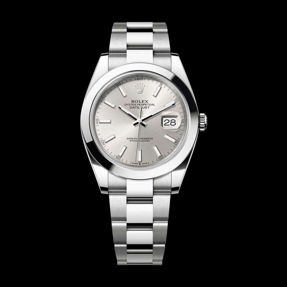 Rolex Datejust 41 mm Silver Dial Oystersteel Oyster Bracelet 126300-0003