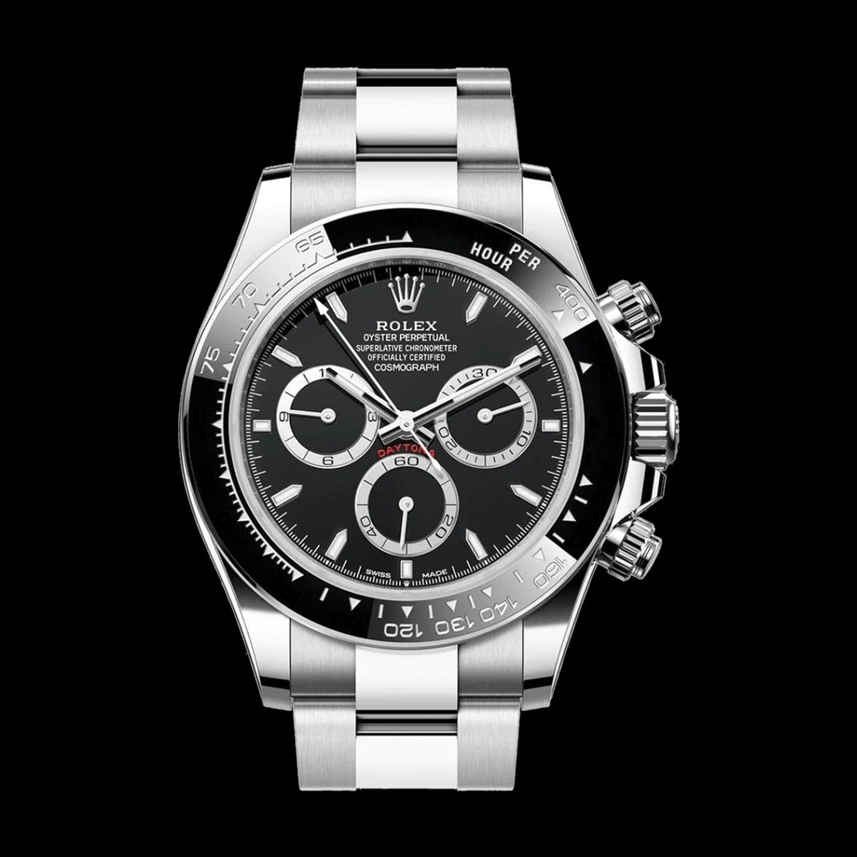 Rolex Daytona 40mm Black Dial Stainless Steel Oyster Bracelet 126500LN