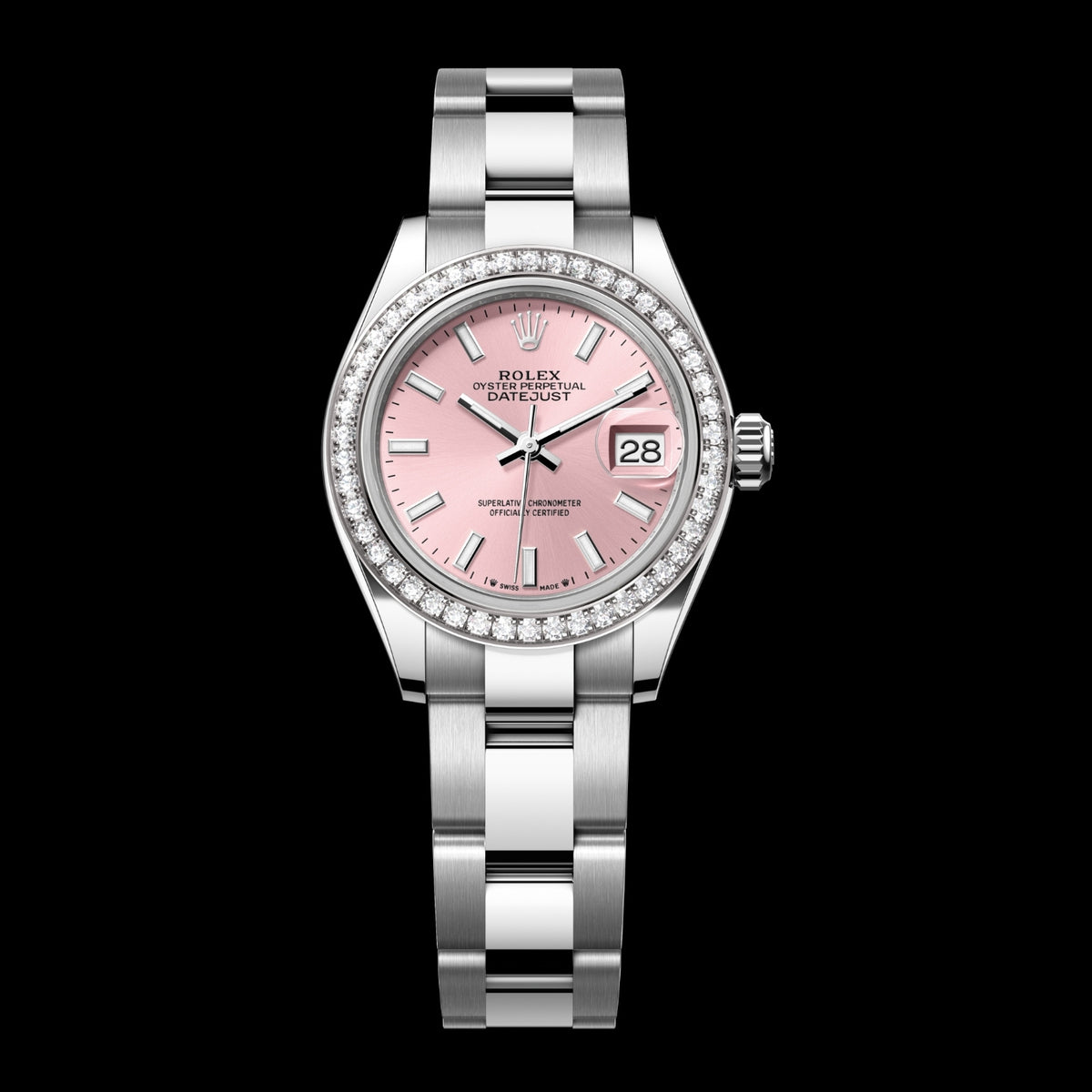 Rolex Lady-Datejust 28 279384RBR-0002 Oystersteel & 18k White Gold Pink Dial Oyster Bracelet
