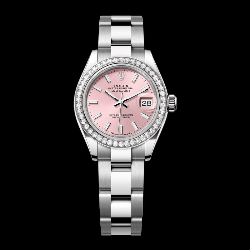 Rolex Lady-Datejust 28 279384RBR-0002 Oystersteel & 18k White Gold Pink Dial Oyster Bracelet