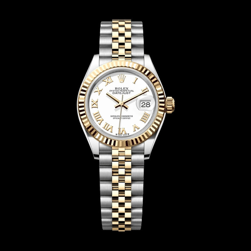 Rolex Lady-Datejust 28 mm White Dial Oystersteel and 18k Yellow Gold Jubilee Bracelet 279173-0023