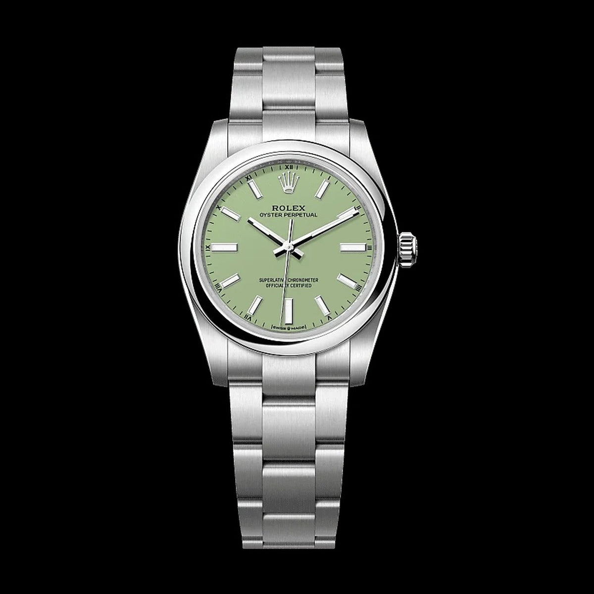Rolex Oyster Perpetual 34mm Pistachio-Green Dial Oystersteel 124200