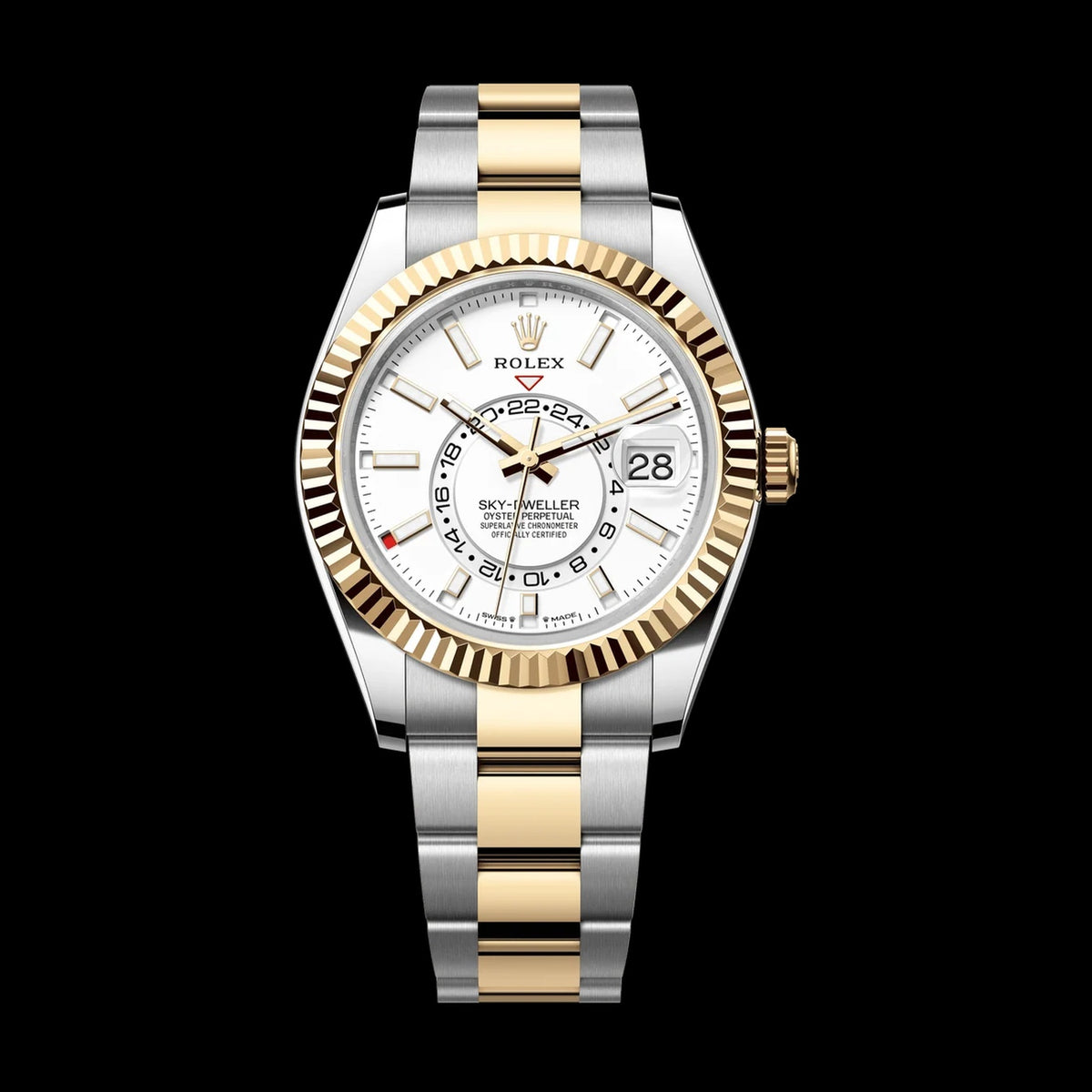 Rolex Sky-Dweller 336933: Oystersteel & 18k Yellow Gold, White Dial, Oyster Bracelet